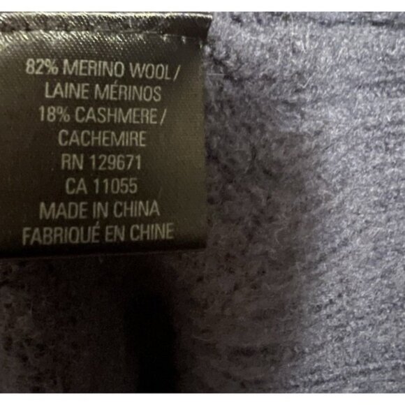 360 Cashmere V Neck Wool & Cashmere‎ Blend Sweater Dark Blue Navy Women's Size M - Picture 11 of 11